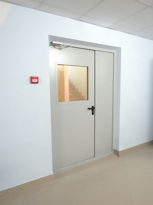 Дверь с широким стеклом