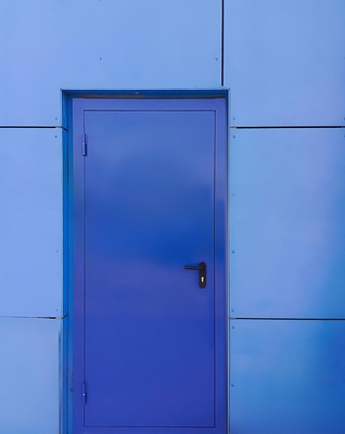 Синяя огнестойкая дверь