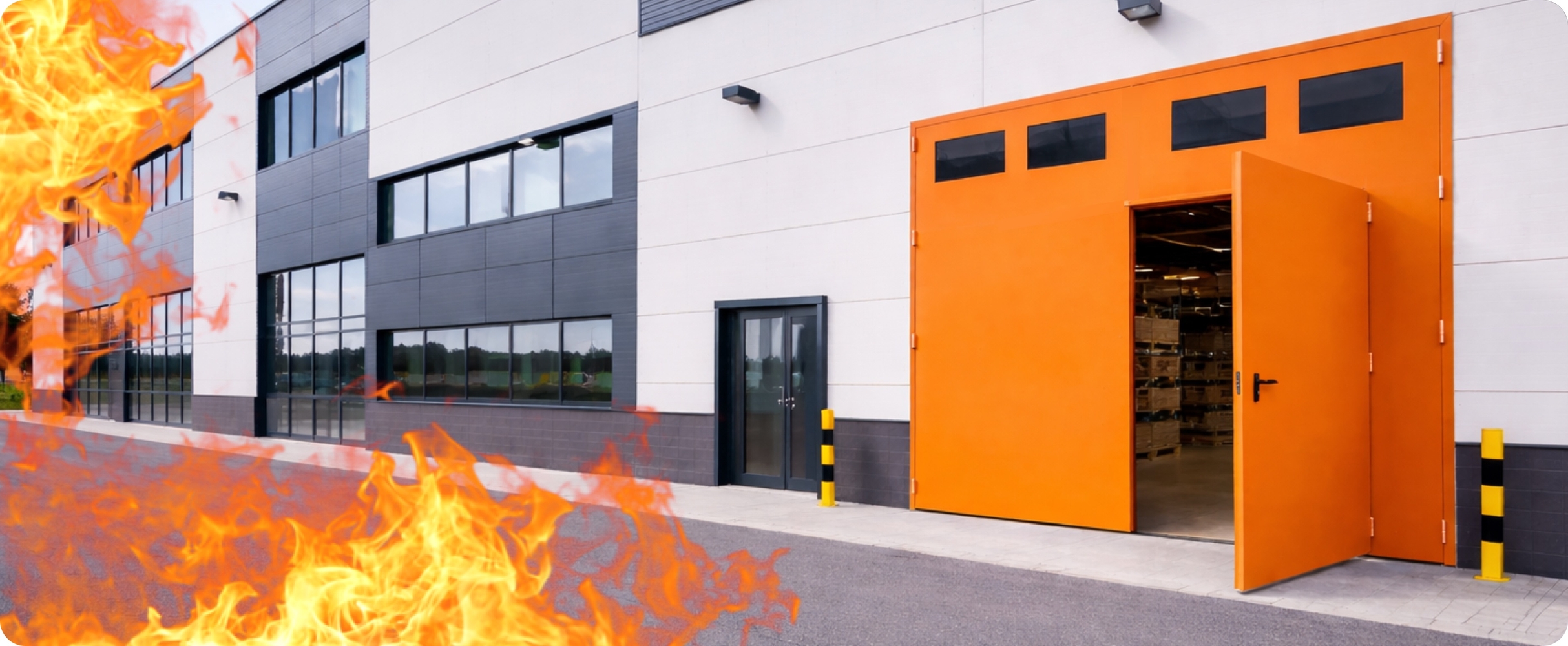 Промышленные стальные ворота